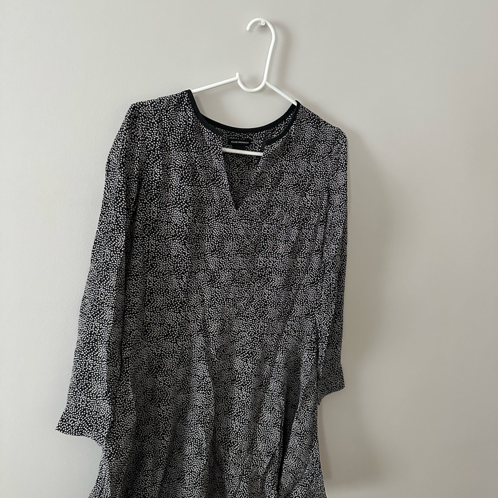 Black and White Patterned Dress